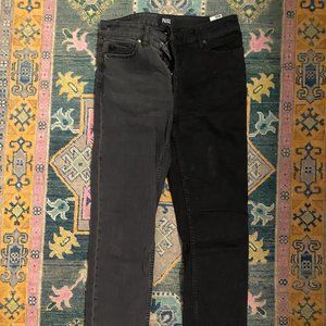 Paige Two Tone Mid-Rise Jeans